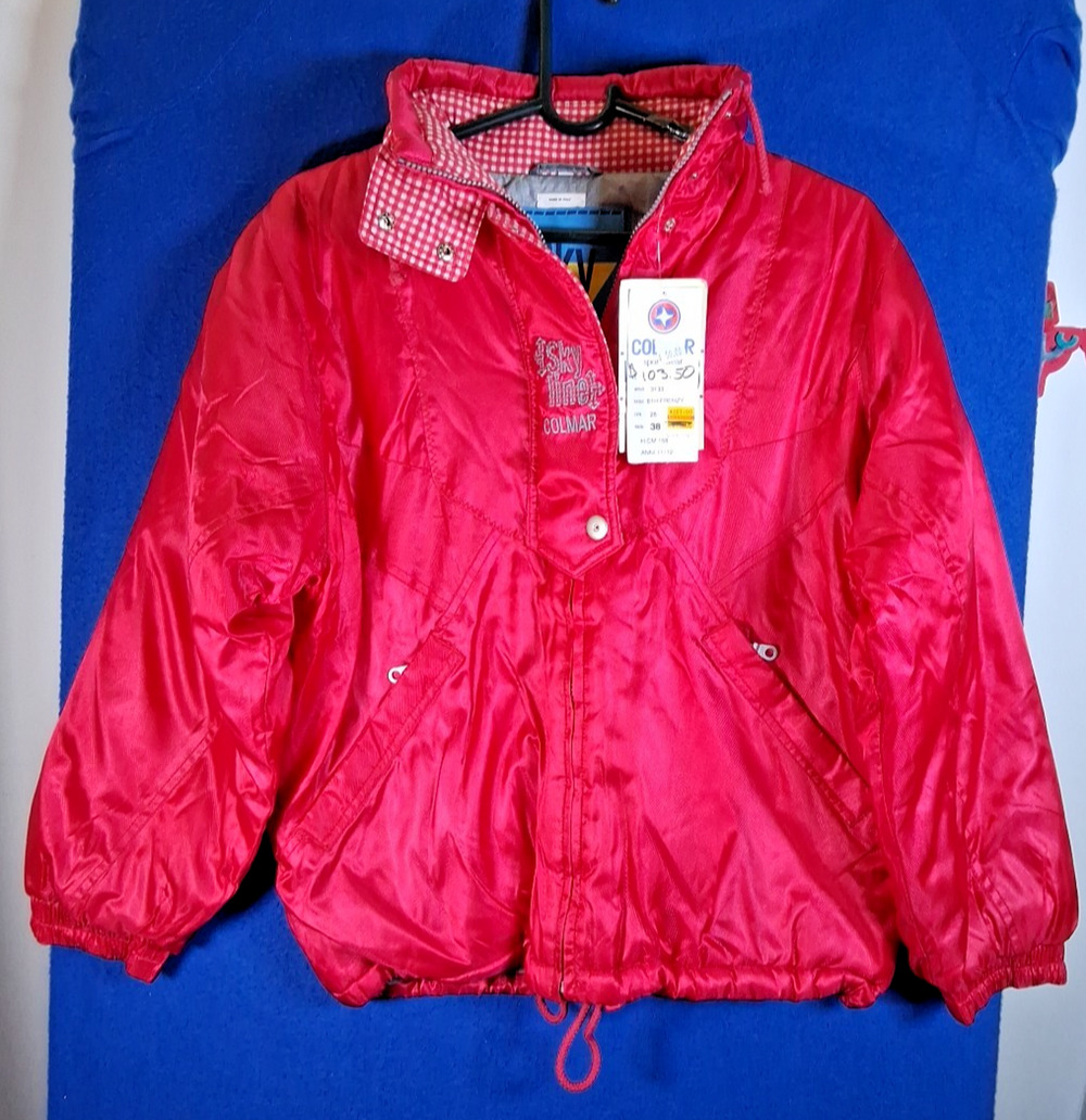 Colmar Sky Line Ski Jacket Women Size Large Vintage 80s 90s NWOT NEW W/ hood